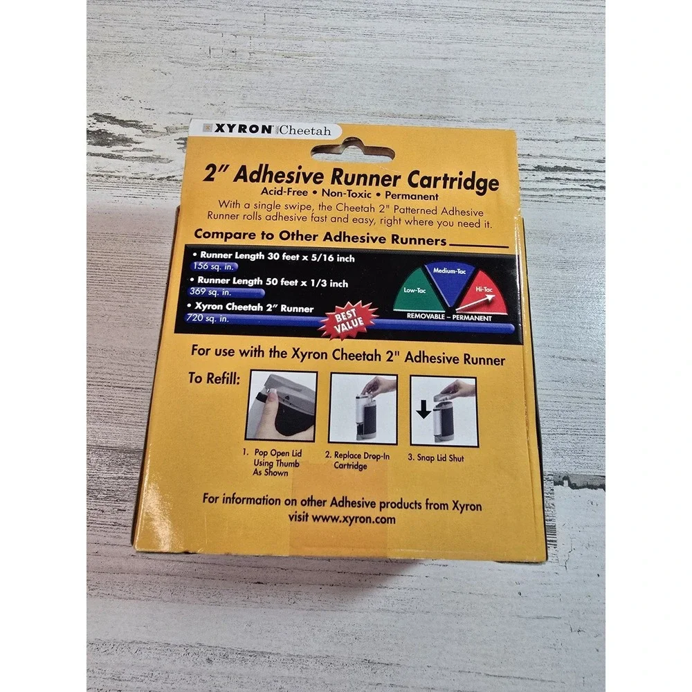 Xyron Cheetah Adhesive Runner And Extra Permanent 2